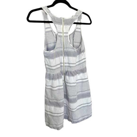 Lou & Grey Women's Striped Linen Racerback Dress Size 10 - Picture 4 of 7